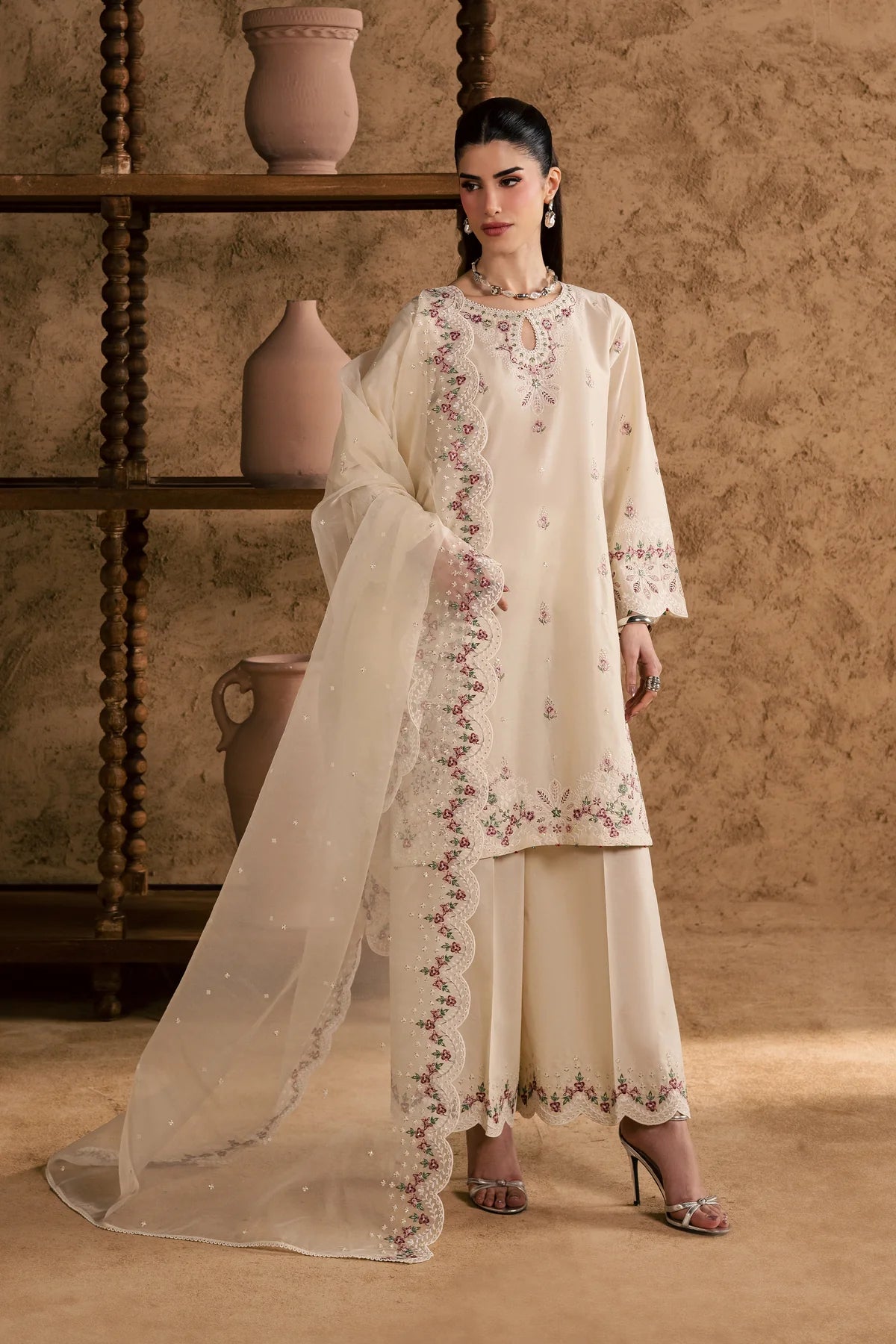 Batik | 3 Piece Unstitched Embroidered Lawn | Madrid