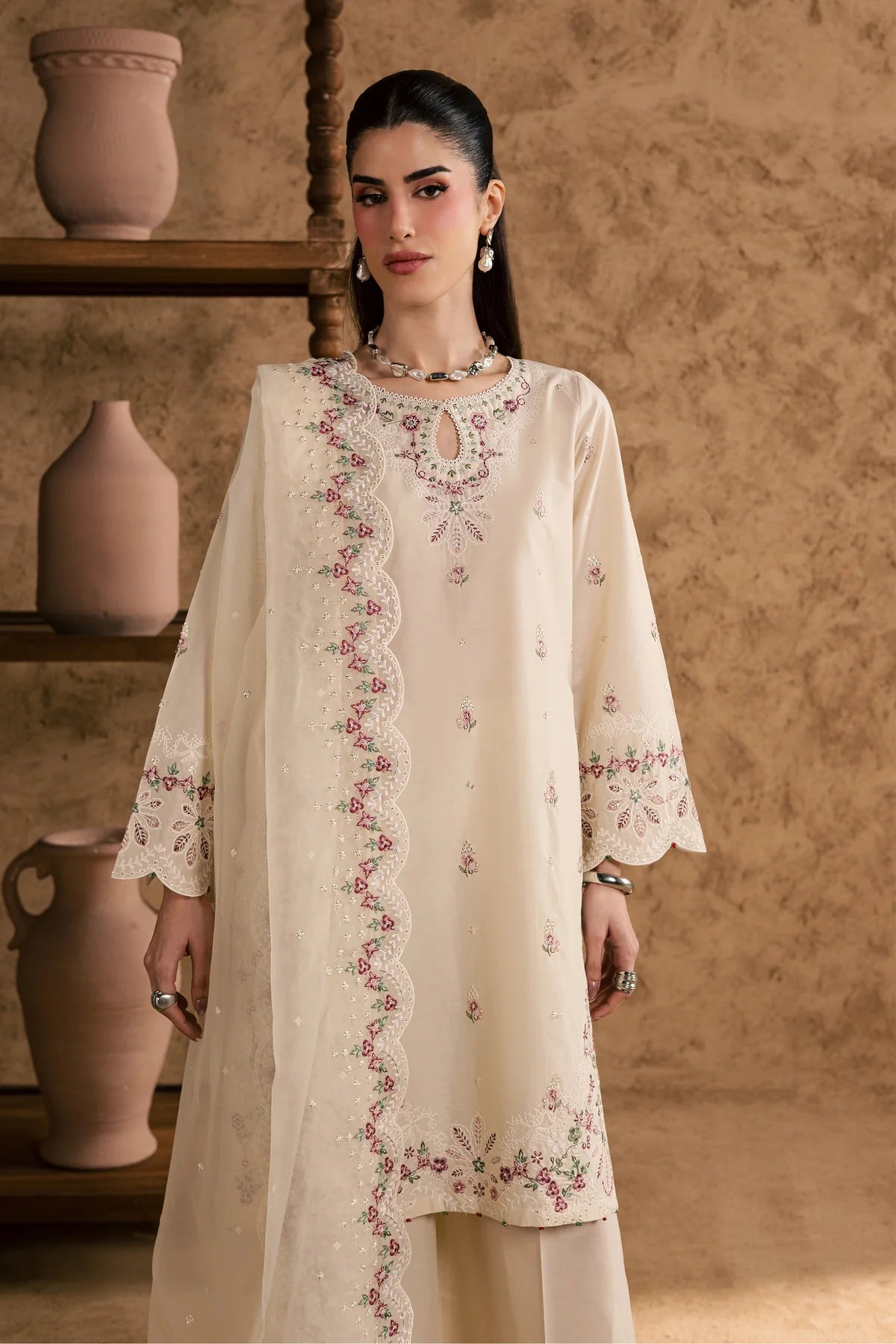 Batik | 3 Piece Unstitched Embroidered Lawn | Madrid