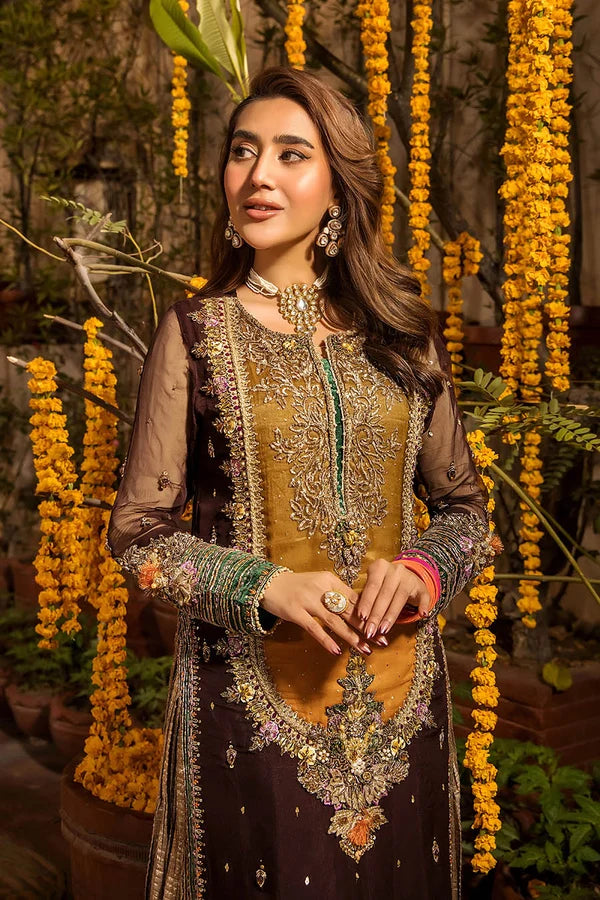 Khuda Baksh | 3 Piece Unstitched Embroidered Raw Silk | P-265