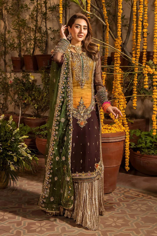 Khuda Baksh | 3 Piece Unstitched Embroidered Raw Silk | P-265