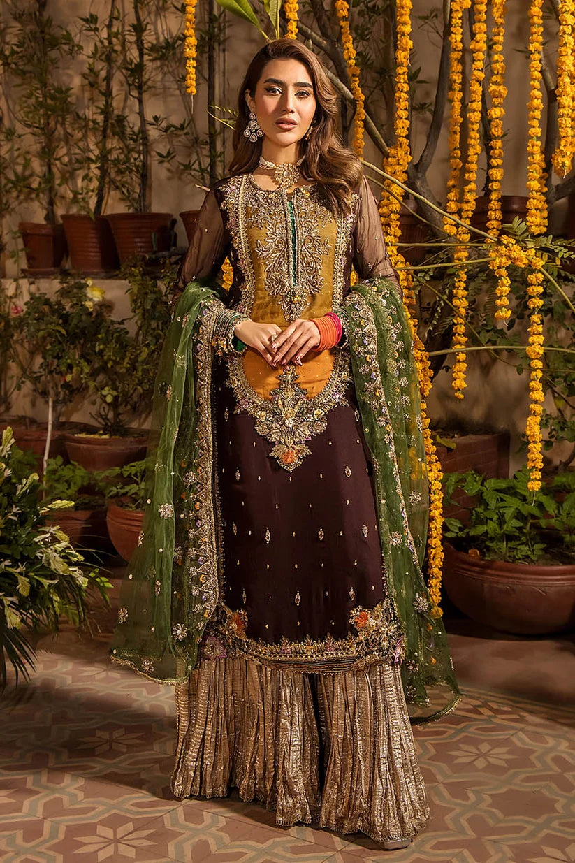 Khuda Baksh | 3 Piece Unstitched Embroidered Raw Silk | P-265