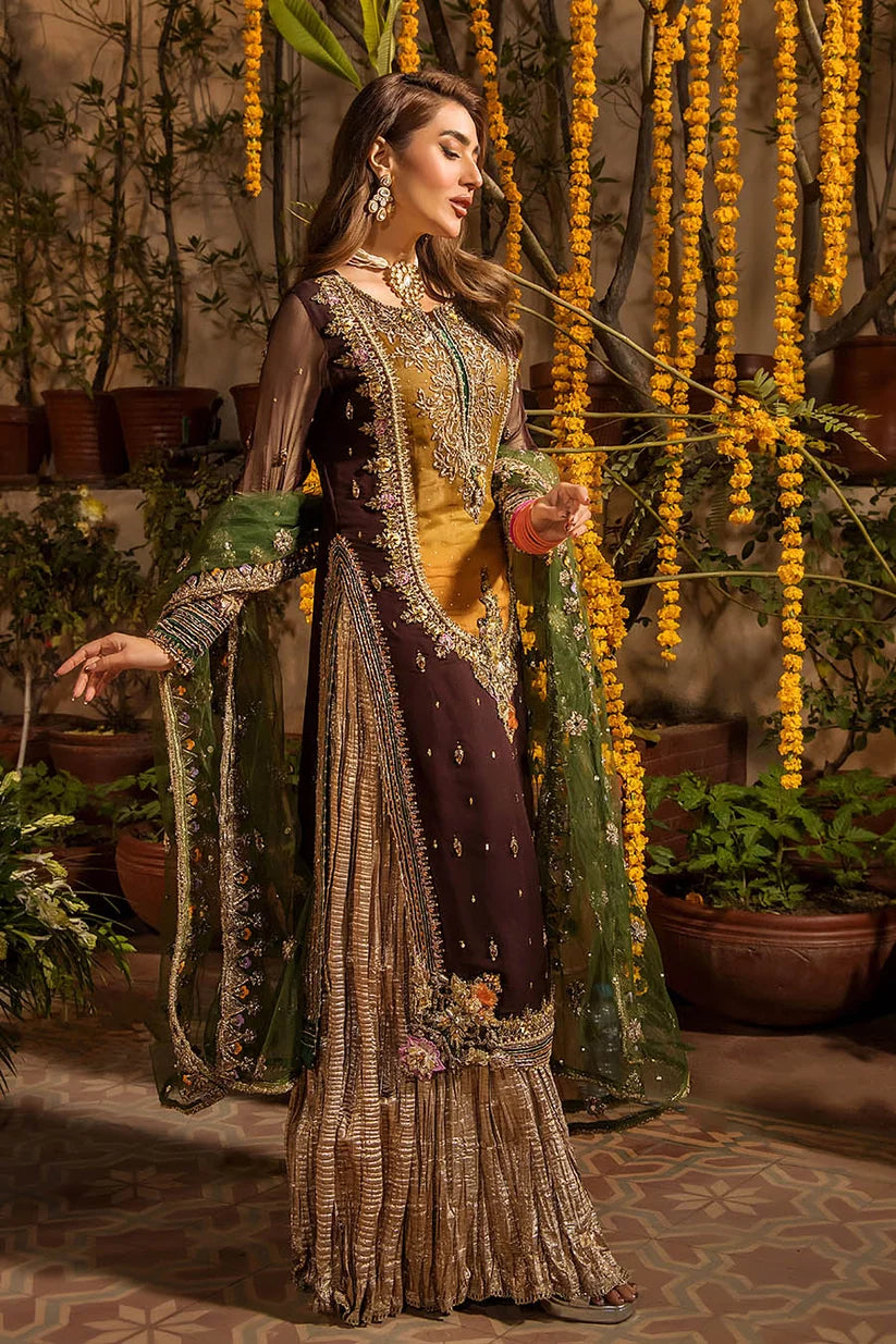 Khuda Baksh | 3 Piece Unstitched Embroidered Raw Silk | P-265