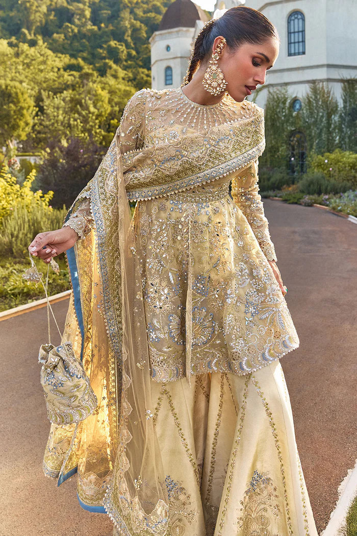 Soraya | 3 Piece Unstitched Embroidered Organza Plazo | Ornella