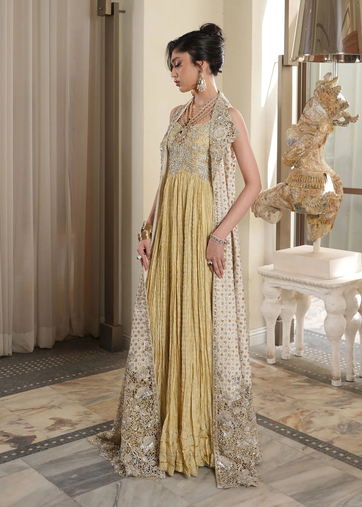 Saira Shakira | 3 Piece Unstitched Embroidered Tussle Silk | Lunaire