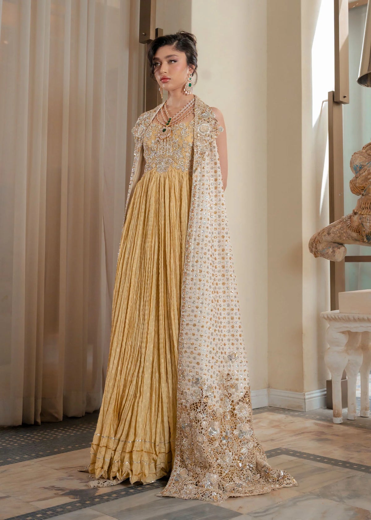 Saira Shakira | 3 Piece Unstitched Embroidered Tussle Silk | Lunaire