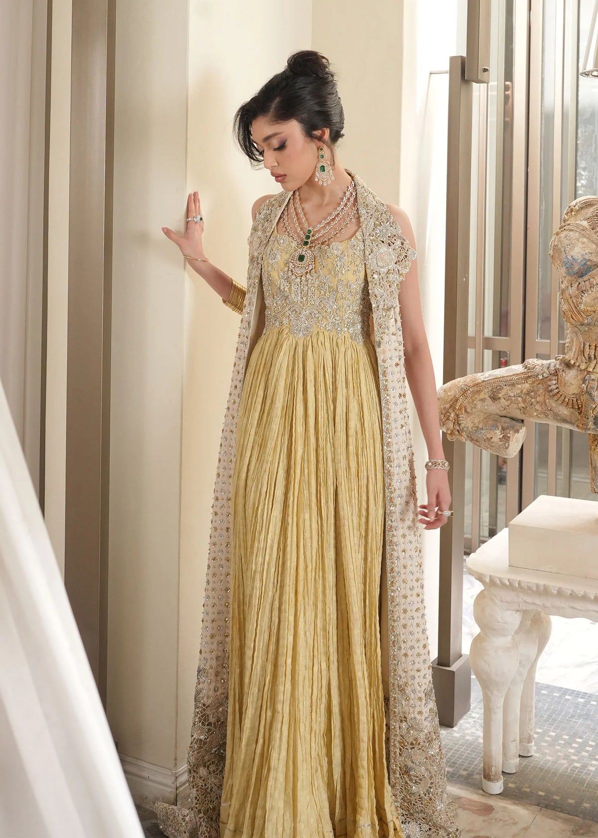 Saira Shakira | 3 Piece Unstitched Embroidered Tussle Silk | Lunaire