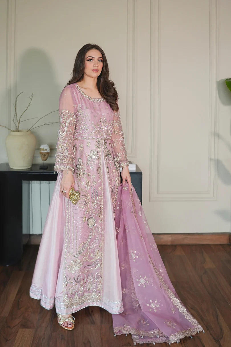 Emran Kashif | 3 Piece Unstitched Embroidered Organza Suite | Petal Grace