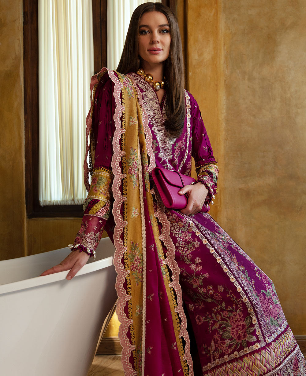 Republic Womens Wear | Unstitched Embroidered Lawn | Camille (D6-A)