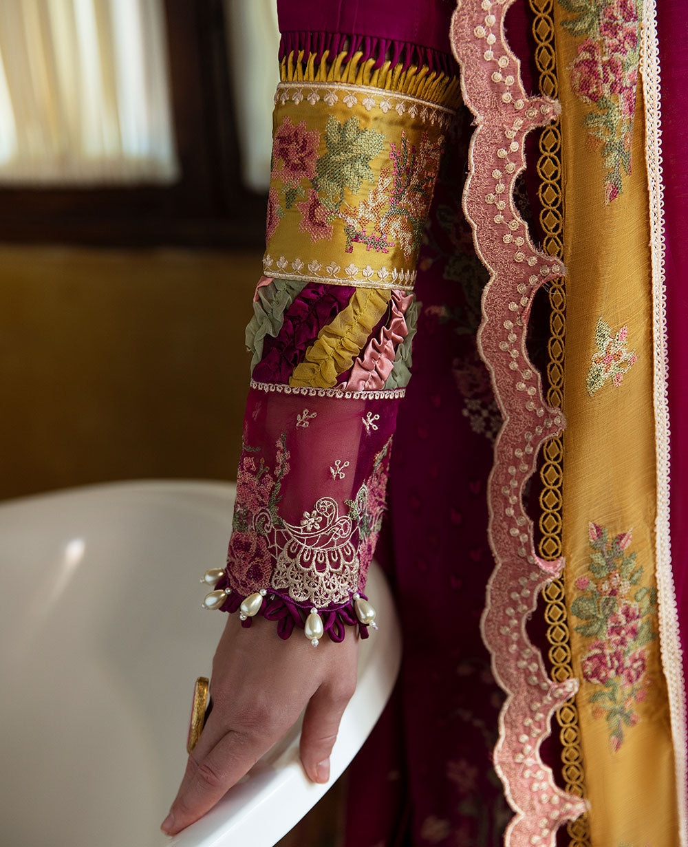 Republic Womens Wear | Unstitched Embroidered Lawn | Camille (D6-A)