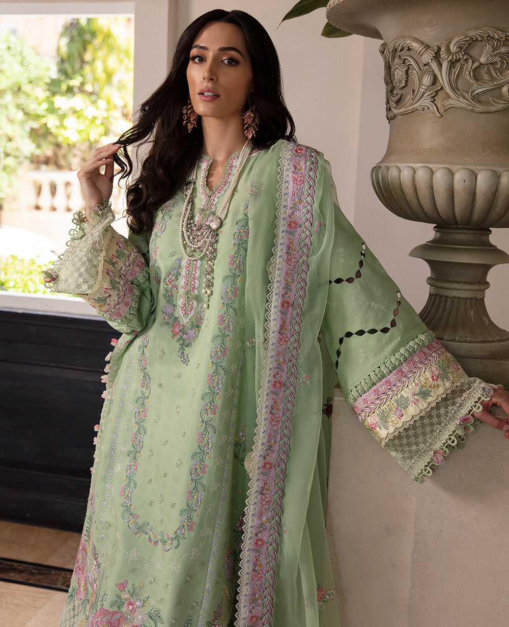 Republic Womens Wear | Unstitched Embroidered Jacquard Lawn | Aurelie (D7-A)