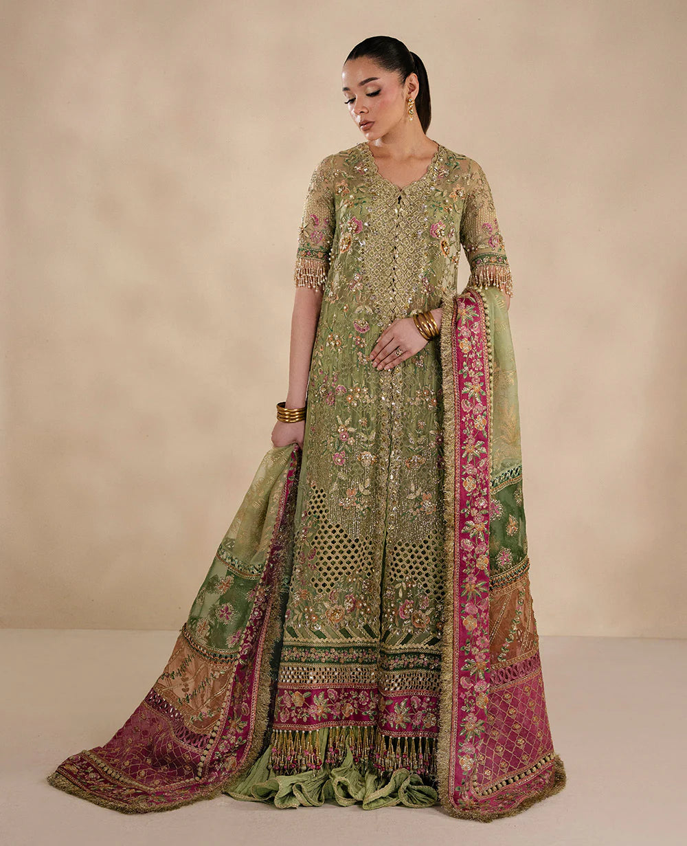 Republic Womens Wear | 3 Piece Unstitched Embroidered Organza | Eliane