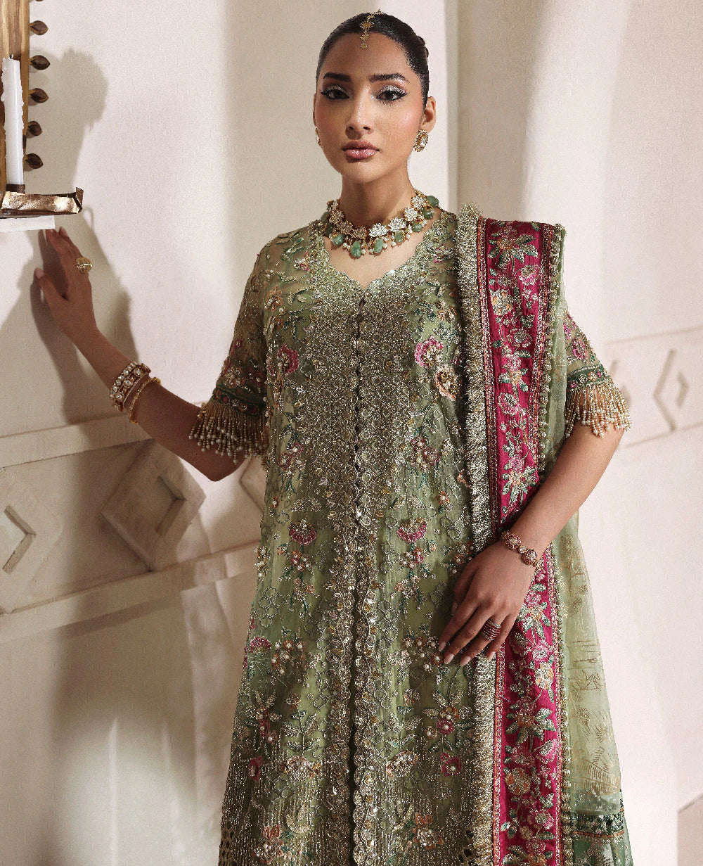 Republic Womens Wear | 3 Piece Unstitched Embroidered Organza | Eliane