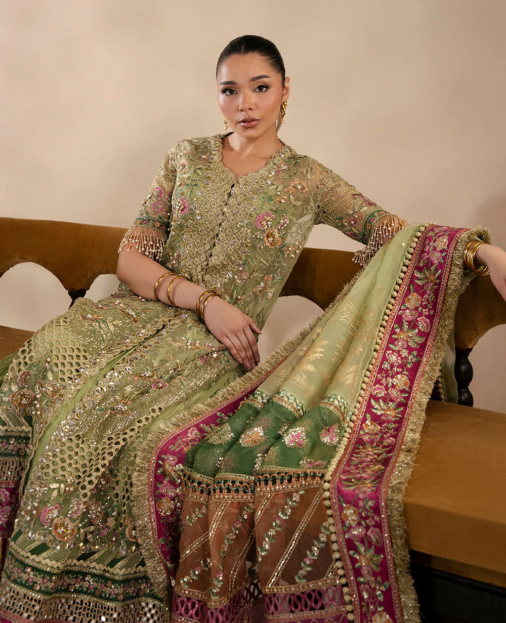 Republic Womens Wear | 3 Piece Unstitched Embroidered Organza | Eliane