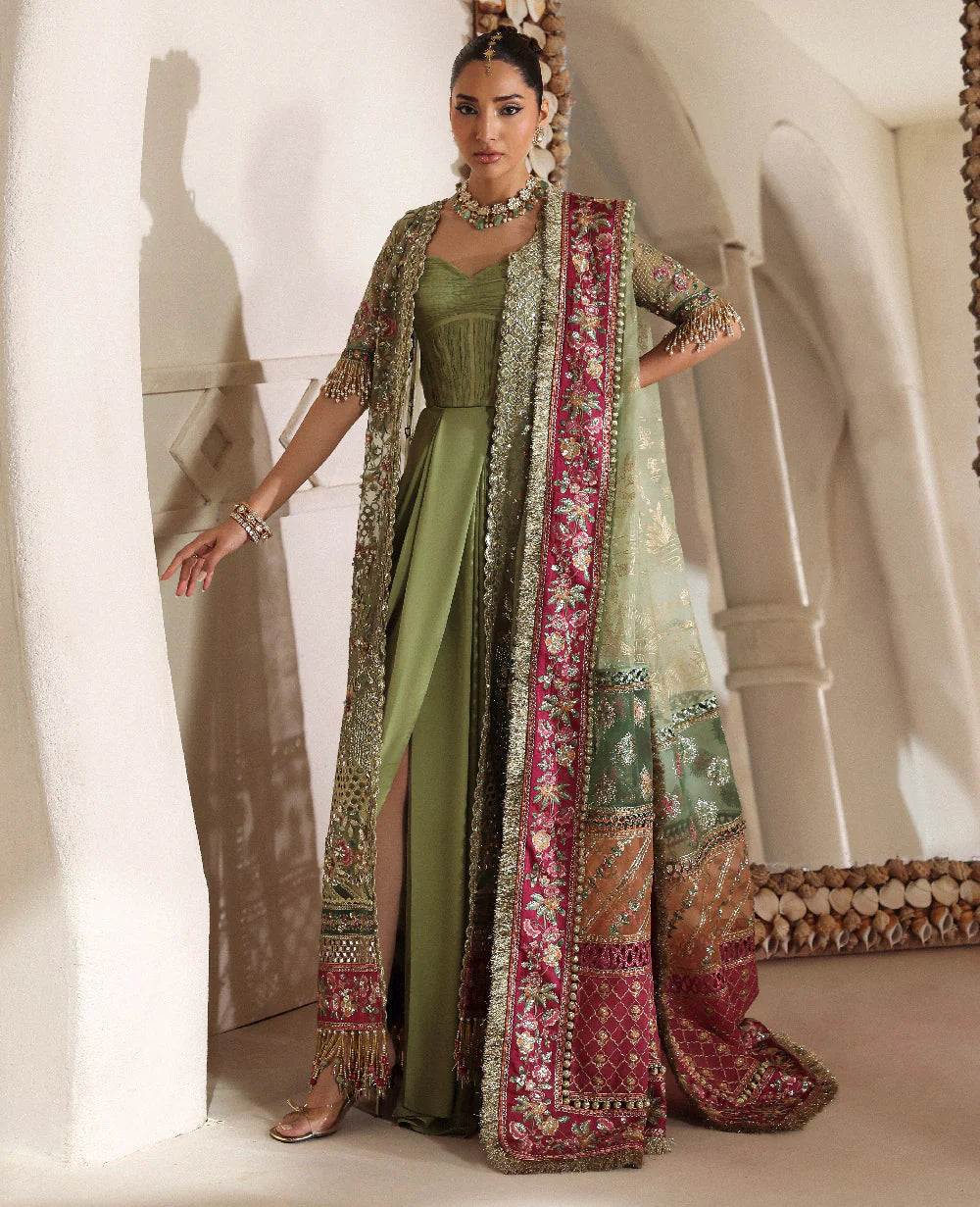 Republic Womens Wear | 3 Piece Unstitched Embroidered Organza | Eliane