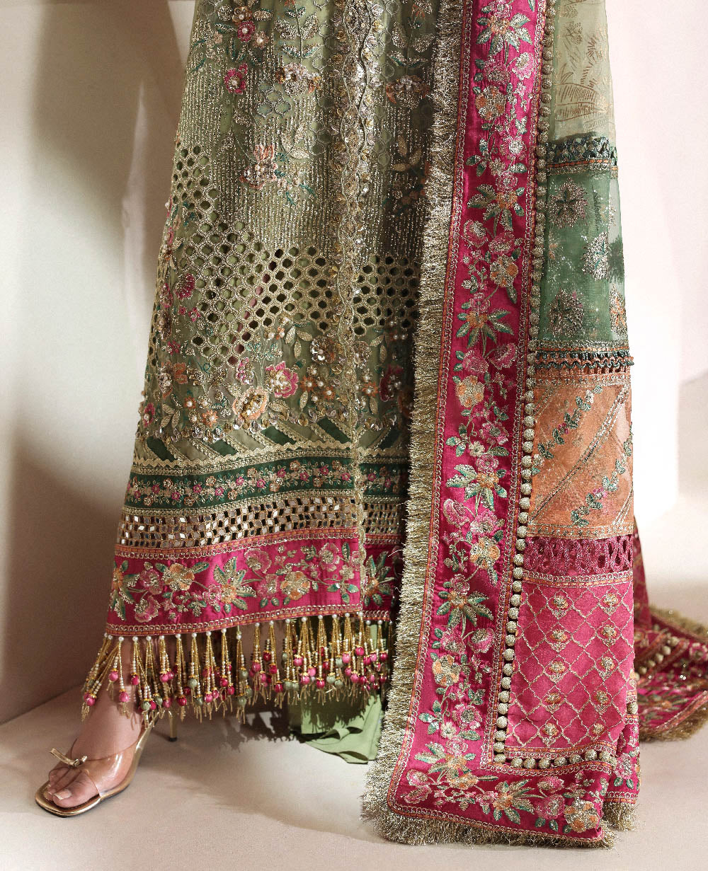 Republic Womens Wear | 3 Piece Unstitched Embroidered Organza | Eliane