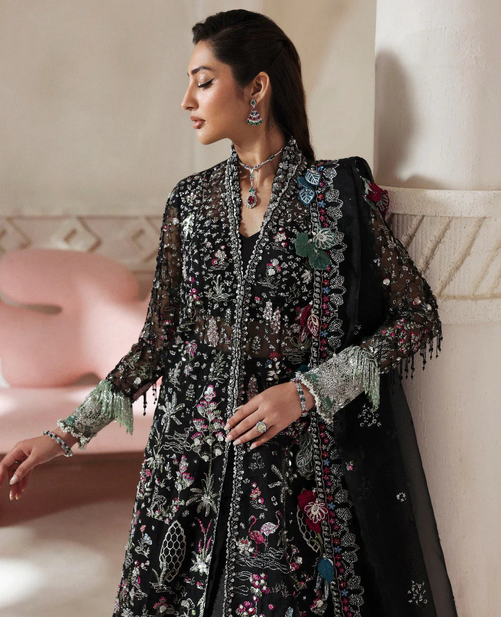 Republic Women Wear | 3 Piece Unstitched Embroidered Organza | Auriane