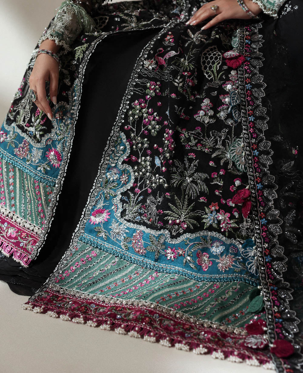 Republic Women Wear | 3 Piece Unstitched Embroidered Organza | Auriane