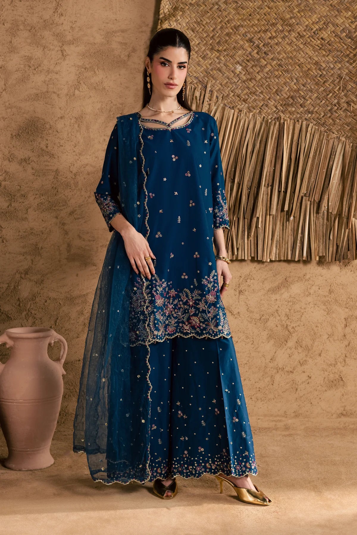 Batik | 3 Piece Unstitched Embroidered Lawn | Ruhi