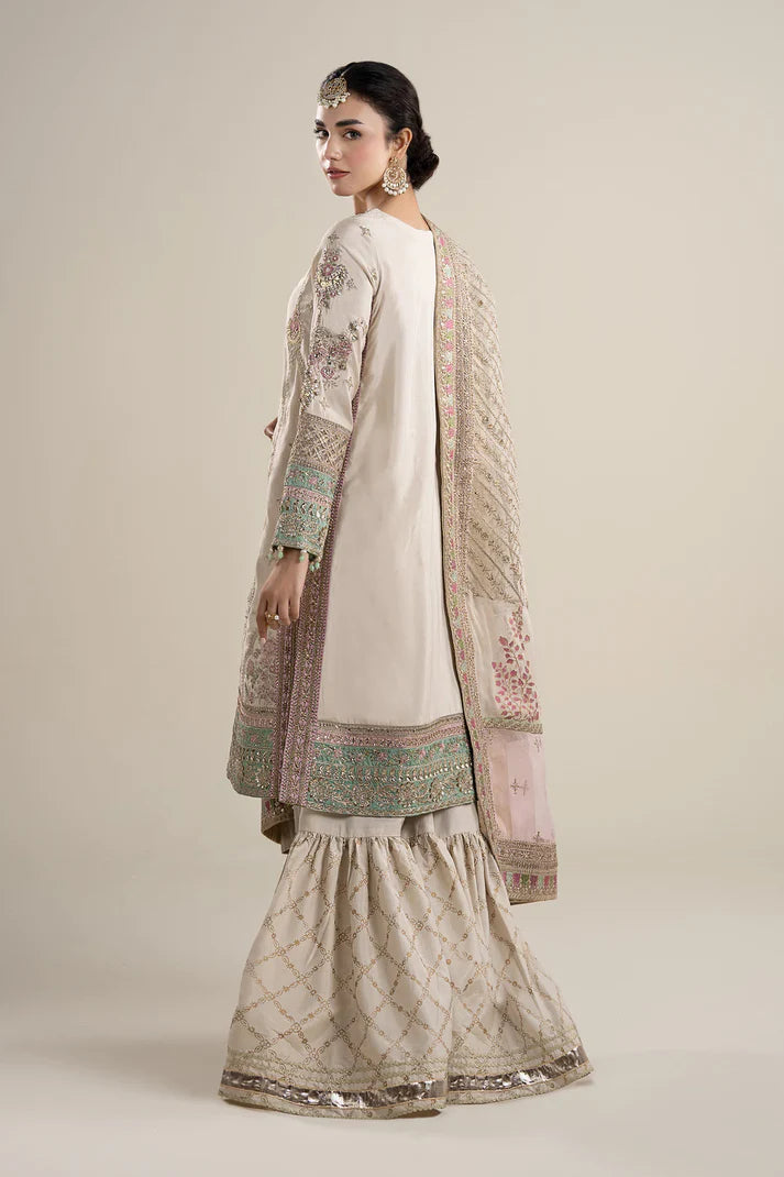 Maria B. | 3 Piece Unstitched Embroidered Raw Silk | SF-PF25-06