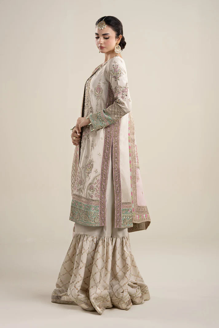 Maria B. | 3 Piece Unstitched Embroidered Raw Silk | SF-PF25-06