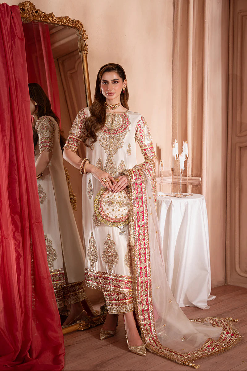 Sara Zara | 3 Piece Unstitched Embroidered Tussle Silk | Solara