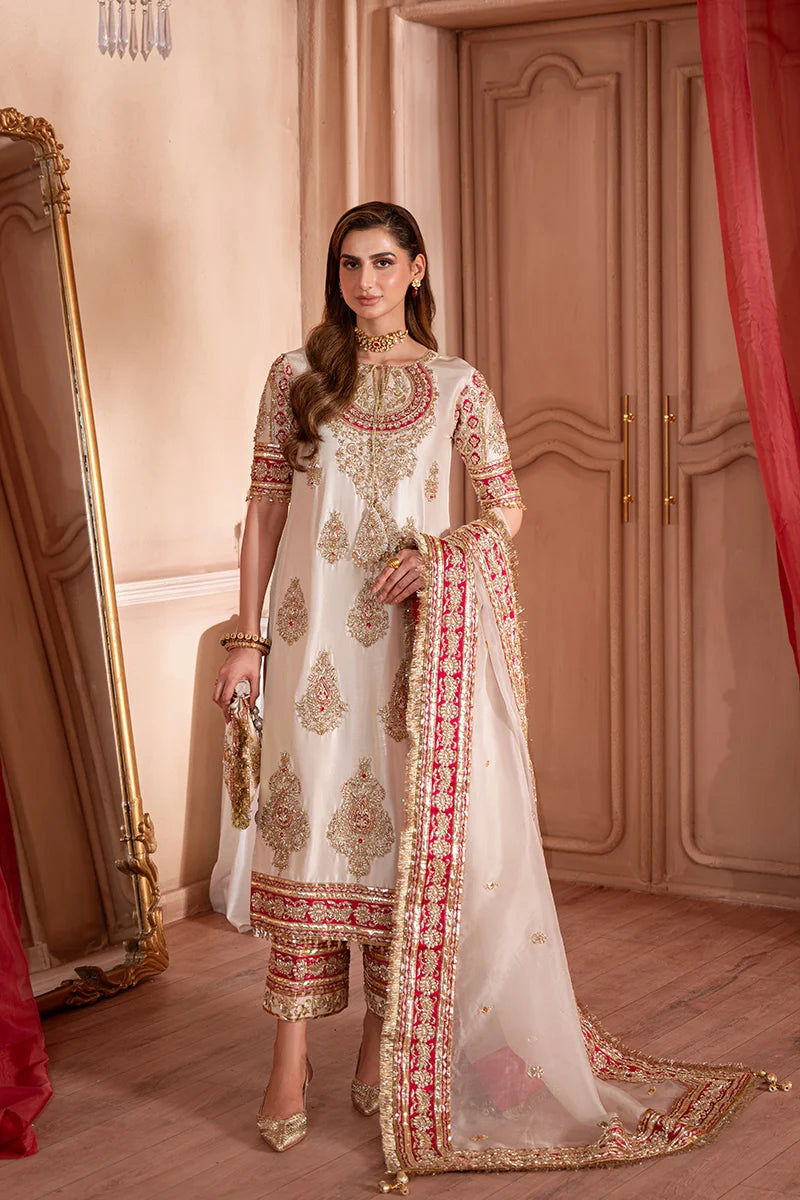 Sara Zara | 3 Piece Unstitched Embroidered Tussle Silk | Solara