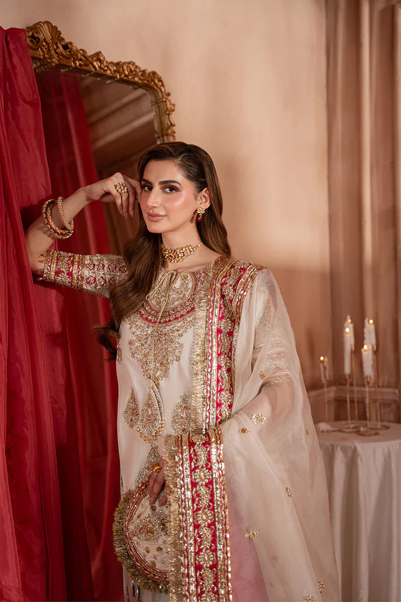 Sara Zara | 3 Piece Unstitched Embroidered Tussle Silk | Solara