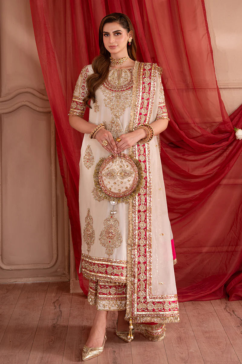 Sara Zara | 3 Piece Unstitched Embroidered Tussle Silk | Solara