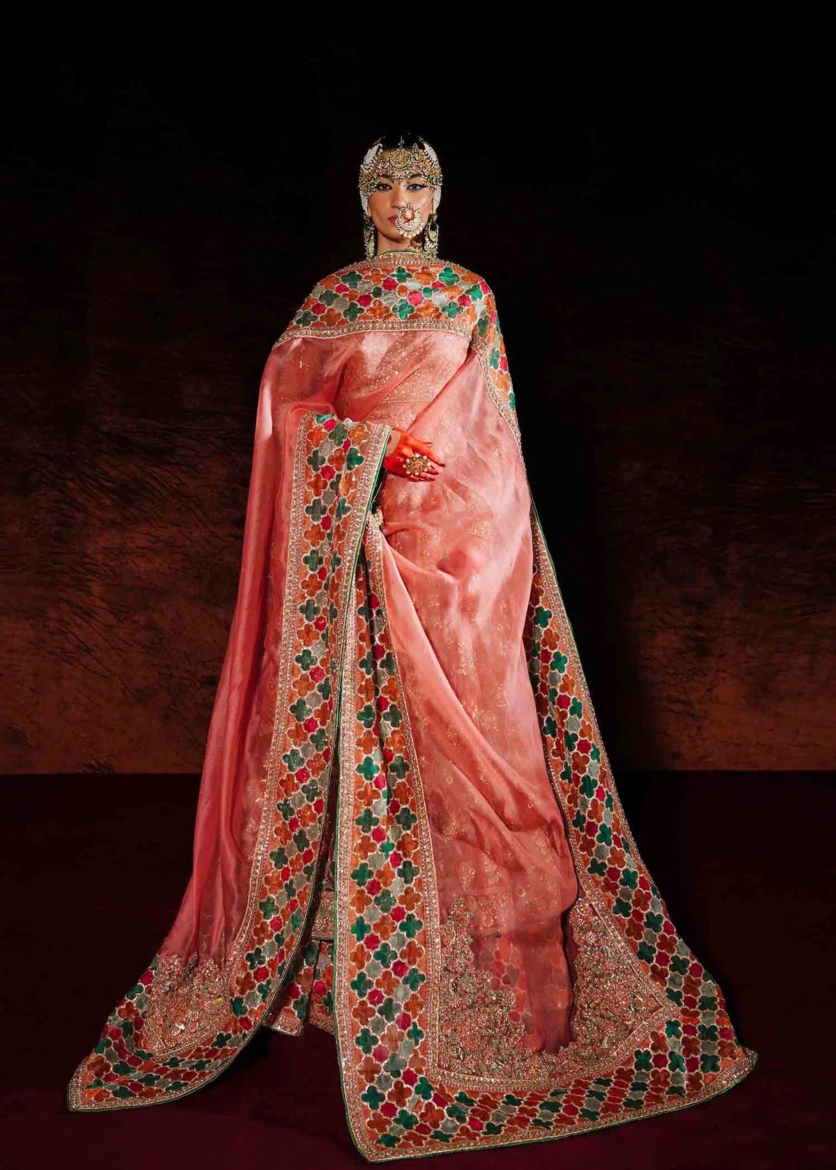 Hussain Rehar | 3 Piece Unstitched Embroidered Net Pishwas | Saaz