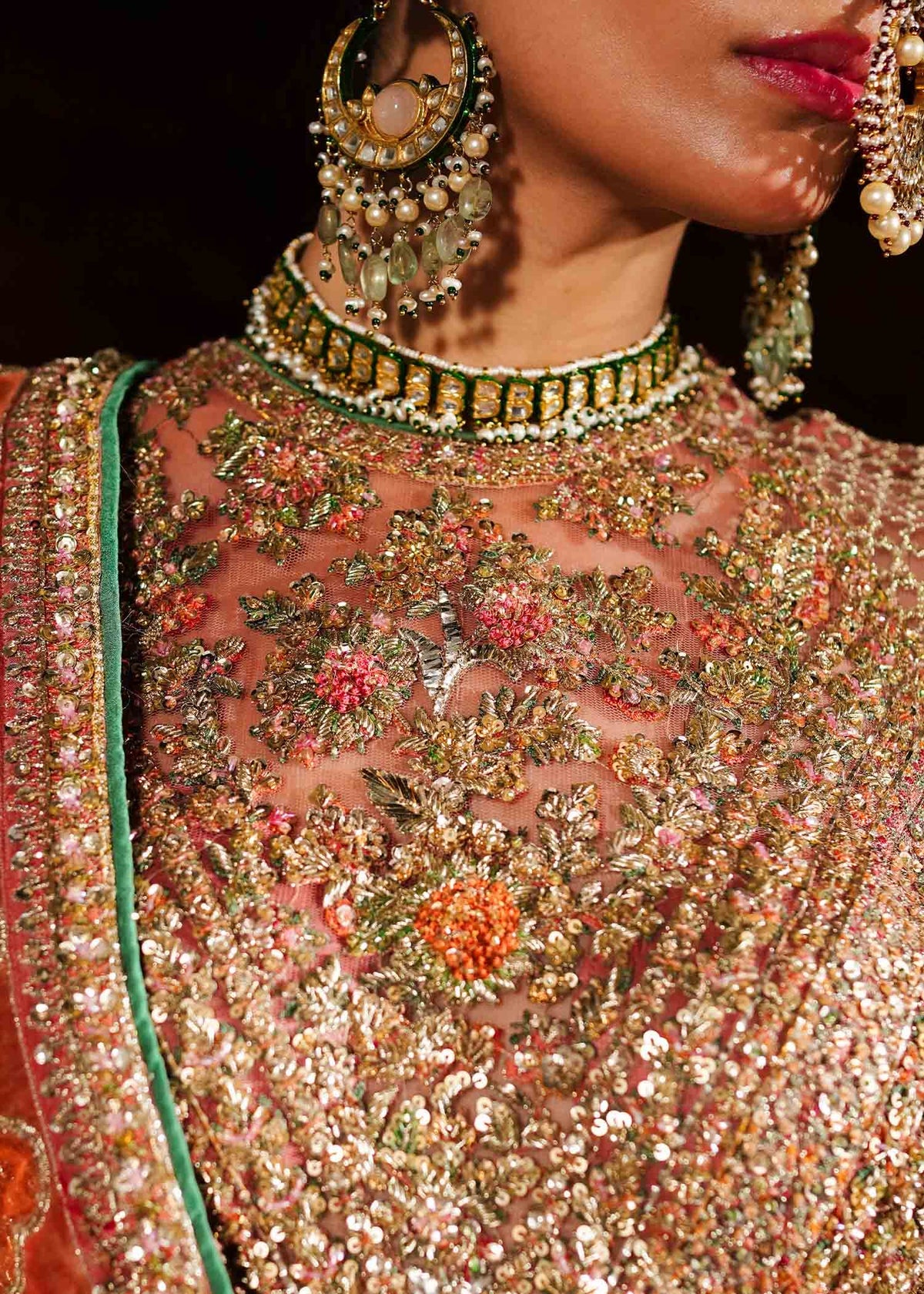 Hussain Rehar | 3 Piece Unstitched Embroidered Net Pishwas | Saaz