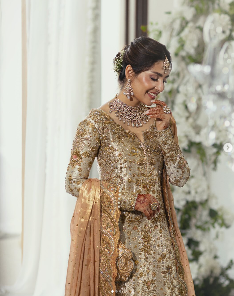 Mina Hasan | 3 Piece Unstitched Embroidered Tussle Silk | D-2343