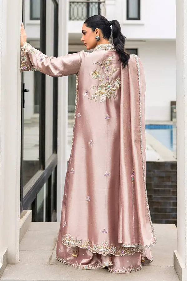 Sunniya Mahahil | 3 Piece Unstitched Embroidered Zari Fabric | Emerra