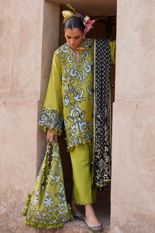Elan | 3 Piece Unstitched Embroidered Lawn | SOLENE (EL25-03 A)