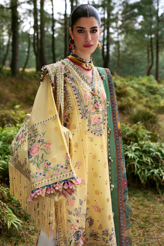 Zaha by Khadija Shah | 3 Piece Unstitched Embroidered Lawn | ZURI (ZL25-12 A)