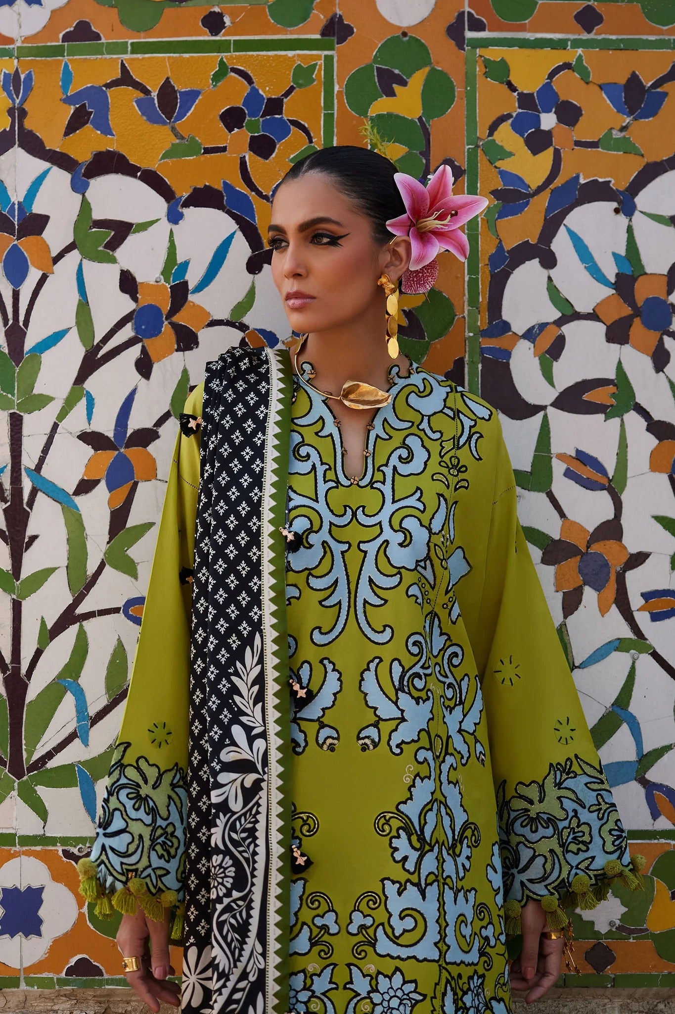 Elan | 3 Piece Unstitched Embroidered Lawn | SOLENE (EL25-03 A)