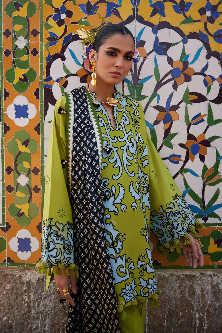 Elan | 3 Piece Unstitched Embroidered Lawn | SOLENE (EL25-03 A)