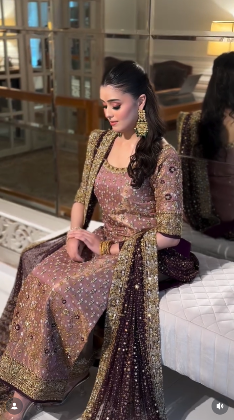 Haris Shakeel | 3 Piece Unstitched Embroidered Zari Net | Fareeh HS 35