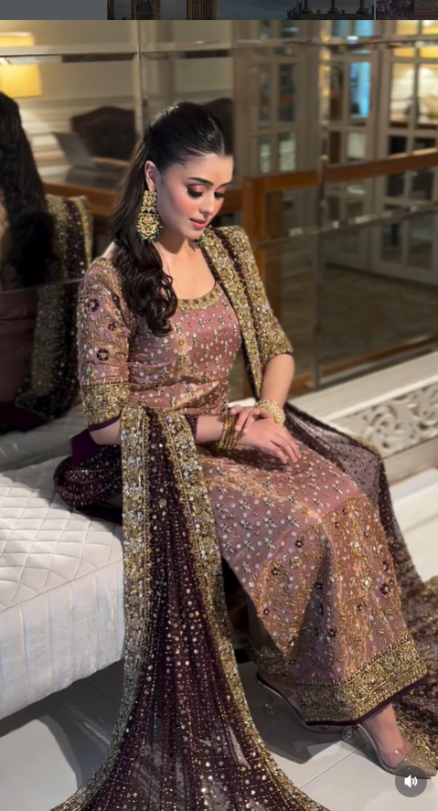 Haris Shakeel | 3 Piece Unstitched Embroidered Zari Net | Fareeh HS 35
