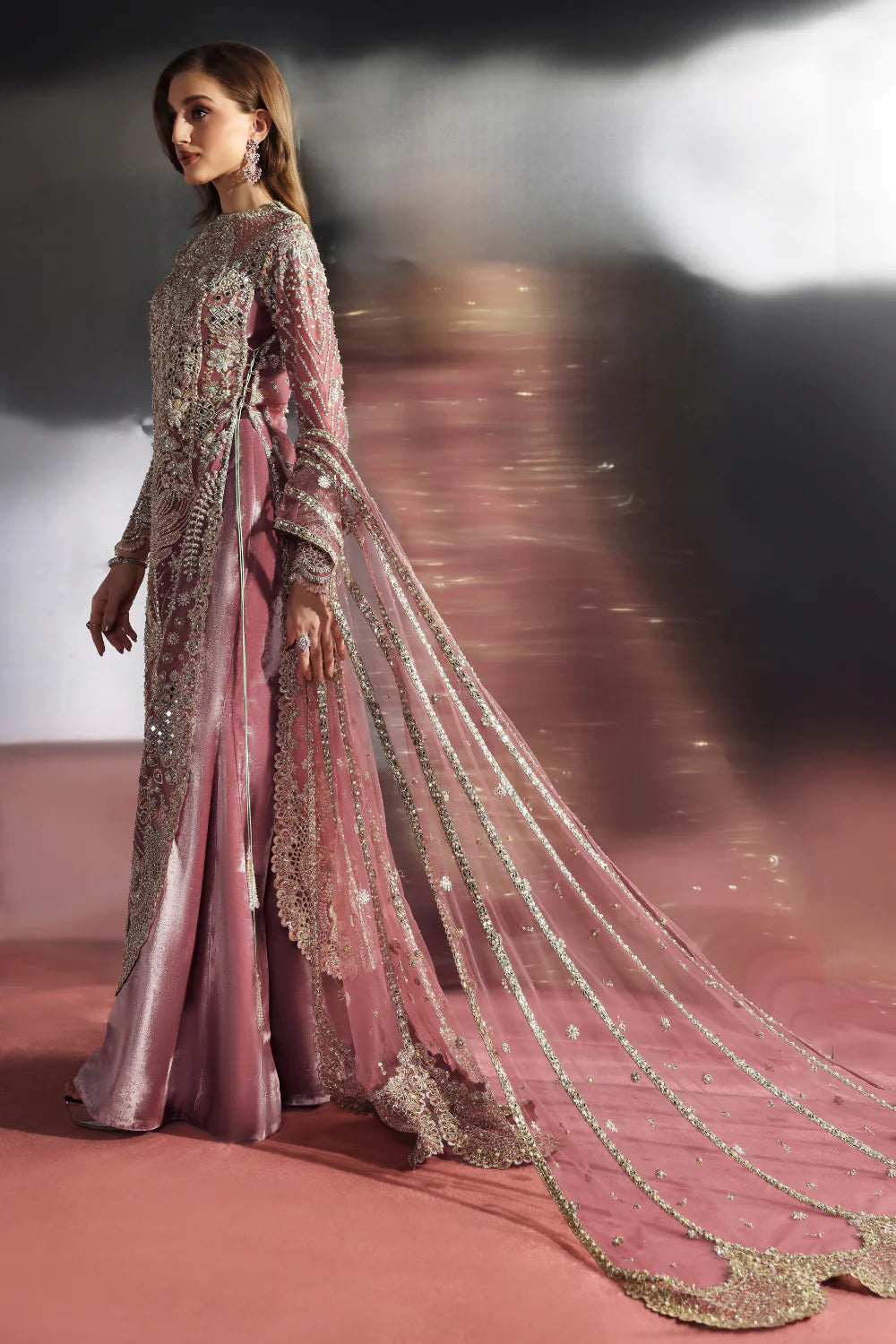 Soraya | 3 Piece Unstitched Embroidered Net with Velvet Trouser | Velisse