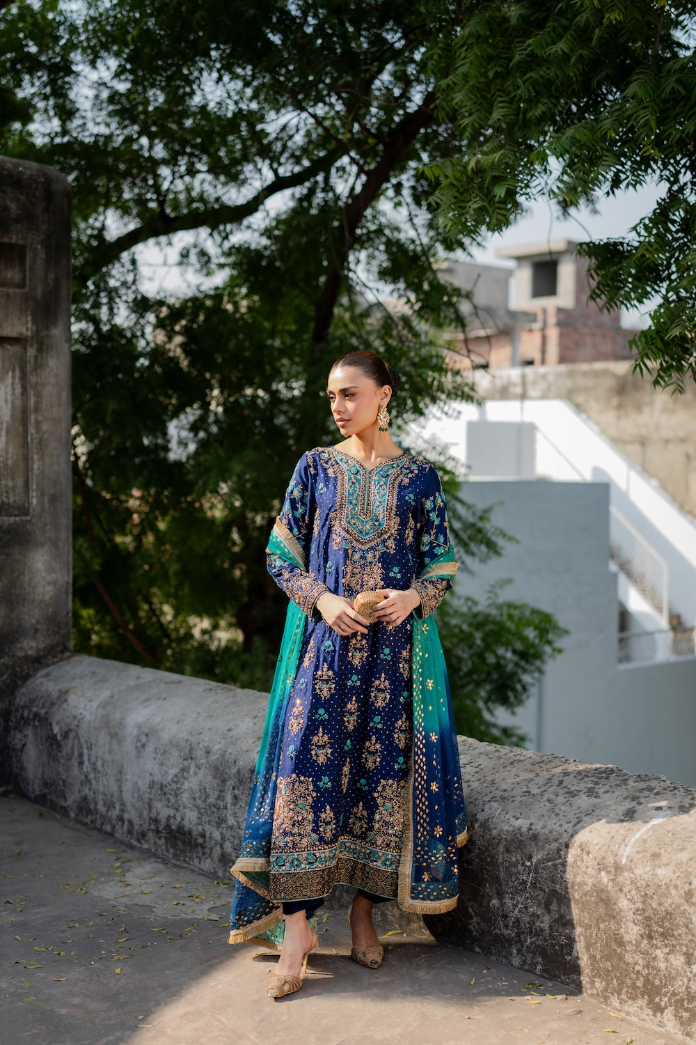 Vintage | 3 Piece Unstitched Embroidered Sheesha Silk | Zohra