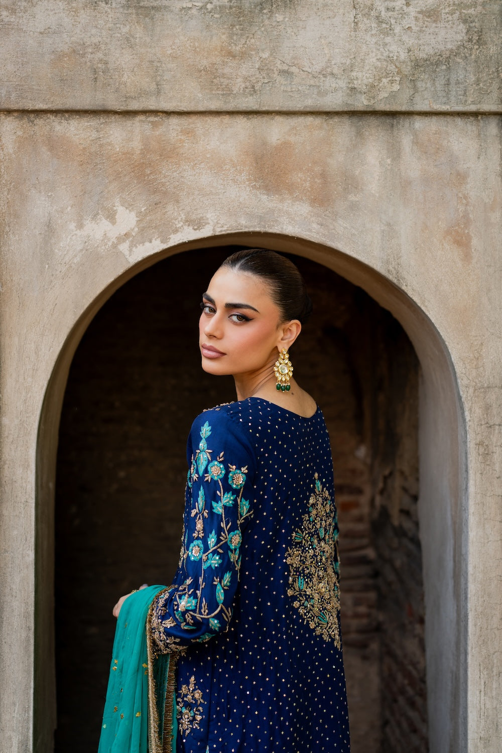 Vintage | 3 Piece Unstitched Embroidered Sheesha Silk | Zohra