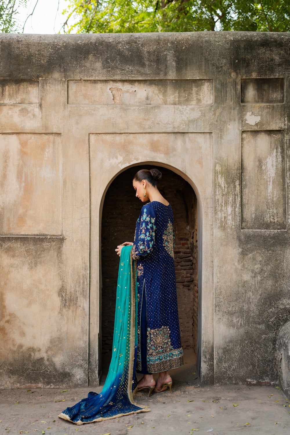 Vintage | 3 Piece Unstitched Embroidered Sheesha Silk | Zohra