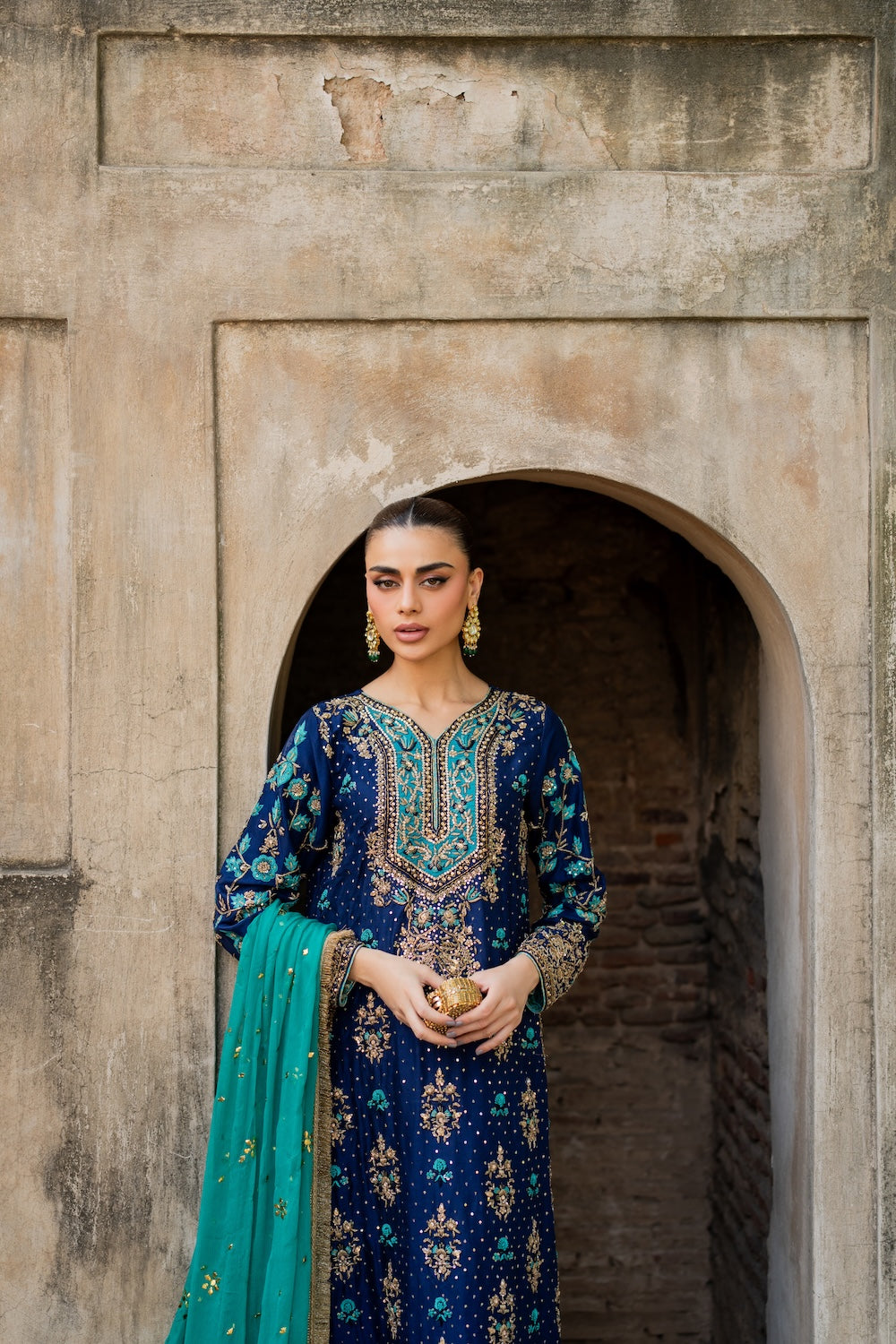 Vintage | 3 Piece Unstitched Embroidered Sheesha Silk | Zohra
