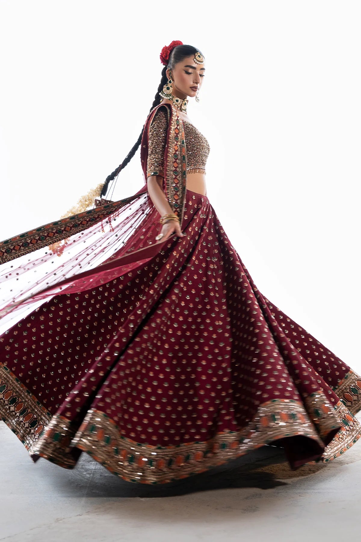 Mina Kashif | 3 Piece Unstitched Embroidered Korean Silk | Saama