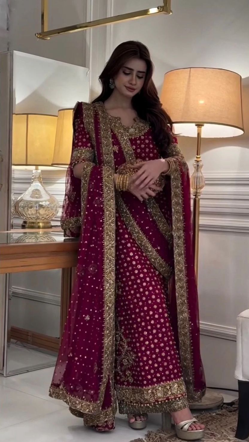 Haris Shakeel | 3 Piece Unstitched Embroidered Raw Silk | HR 05