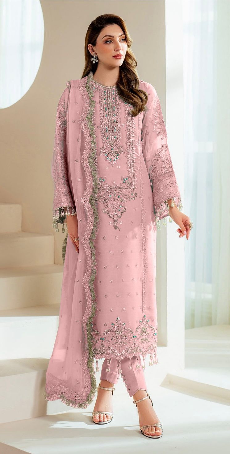 Alizeh | 3 Piece Unstitched Embroidered Tussel Silk | AF-BHM-V01-D4-01