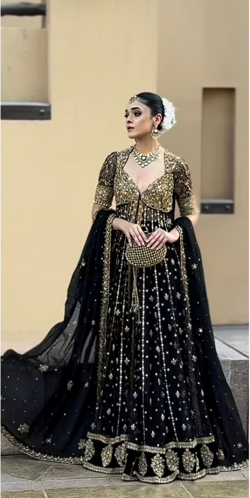 Haris Shakeel | 3 Piece Unstitched Embroidered Lehenga | Khansa