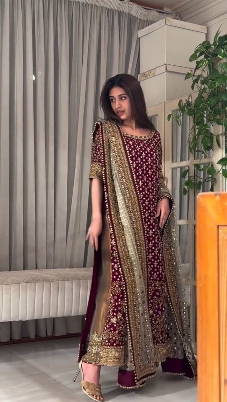 Haris Shakeel | 3 Piece Unstitched Embroidered Tussle Silk | Areesha