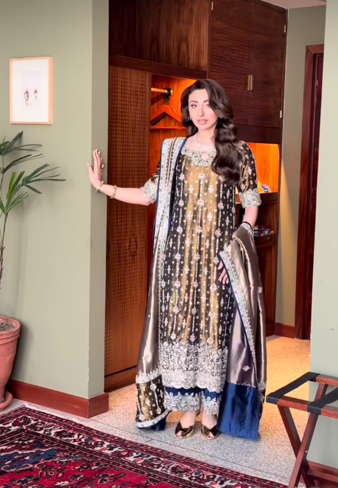 Haris Shakeel | 3 Piece Unstitched Embroidered Silk | Wajeeha
