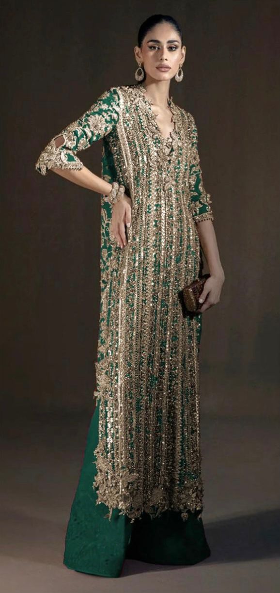 Sana Safinaz | Wedding Couture Luxury Hand Made Raw Silk | B-389